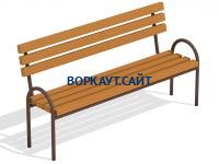 Парковая лавочка со спинкой МАФ 1605 в Мелитополе