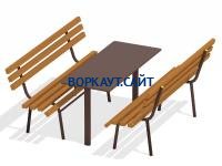 Дачный комплект из 2 лавочек и стола МАФ 1620 в Мелитополе