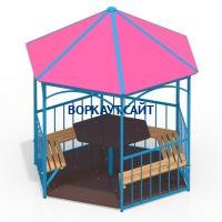 Беседка со столом, лавками и полом МАФ 4123 в Мелитополе