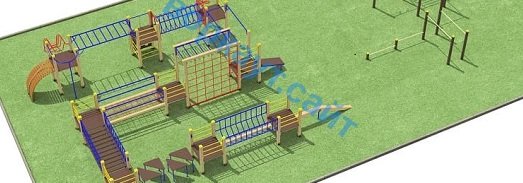 Проект спортплощадки с полосой препятствий в Мелитополе