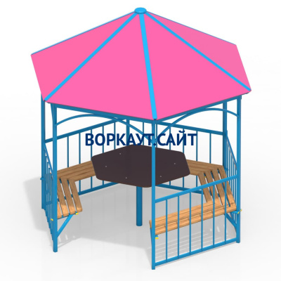 Беседка со столом и лавками МАФ 4121 в Мелитополе