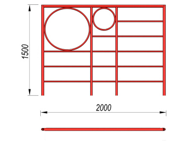 Шведская стенка с кольцами МАФ 3502 в Мелитополе