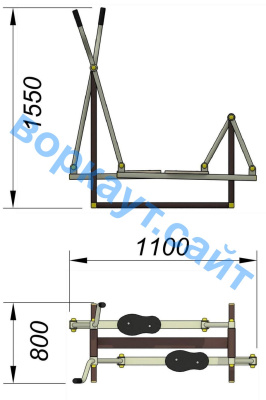 Уличный тренажер "Лыжник" УТ 008 в Мелитополе