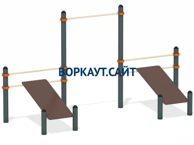 Воркаут с турником и двойной скамьей для пресса ВС-28 в Мелитополе