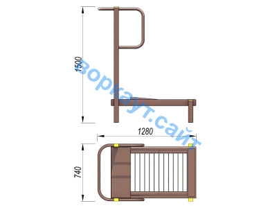 Уличный тренажер Беговая дорожка УТ 009 в Мелитополе