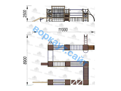 Детский спортивный комплекс Полоса препятствий ДСК 3116 в Мелитополе
