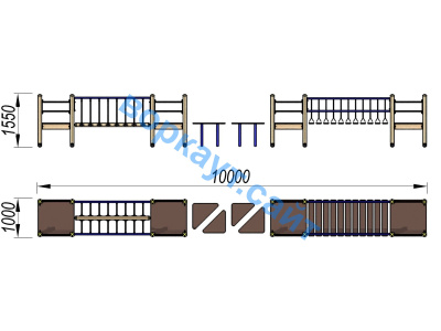 Детский спортивный комплекс Двойной мостик ДСК 3115 в Мелитополе