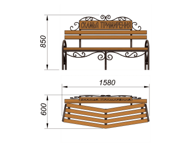 Скамья примирения МАФ 1610 в Мелитополе