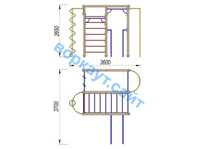 Детский спортивный комплекс Гимнастический ДСК 3107 в Мелитополе
