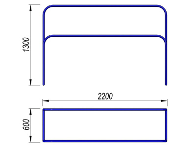 Брусья разновысокие МАФ 3531 в Мелитополе