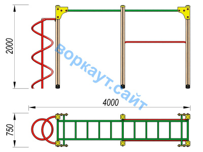 Детский спортивный комплекс ДСК 3104 в Мелитополе