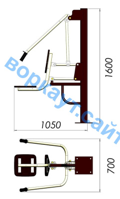Уличный тренажер "Жим от груди" УТ 002 в Мелитополе