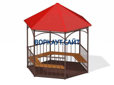 Беседка с лавками и полом МАФ 4122 в Мелитополе