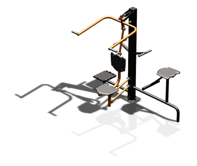 Уличный тренажер "Верхняя тяга Твистер стоя Твистер сидя" УТ336 в Мелитополе