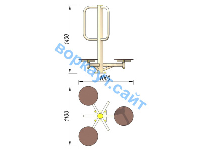 Уличный тренажер Орбита УТ 011 в Мелитополе